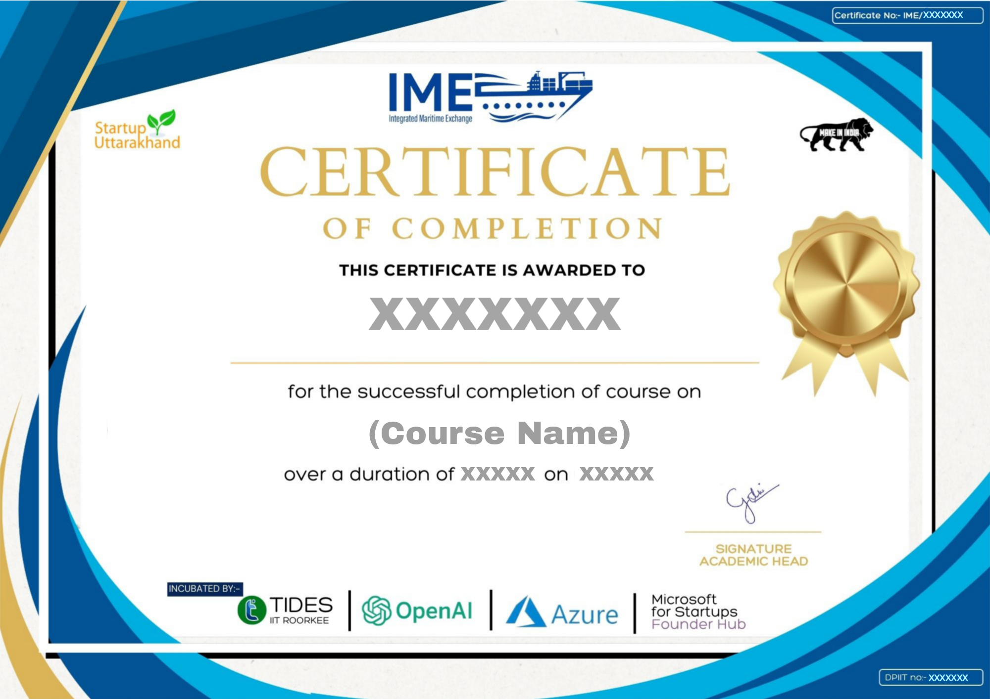 IME Certificate